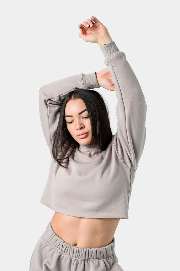 CozyTec Cropped Crewneck - Porpoise