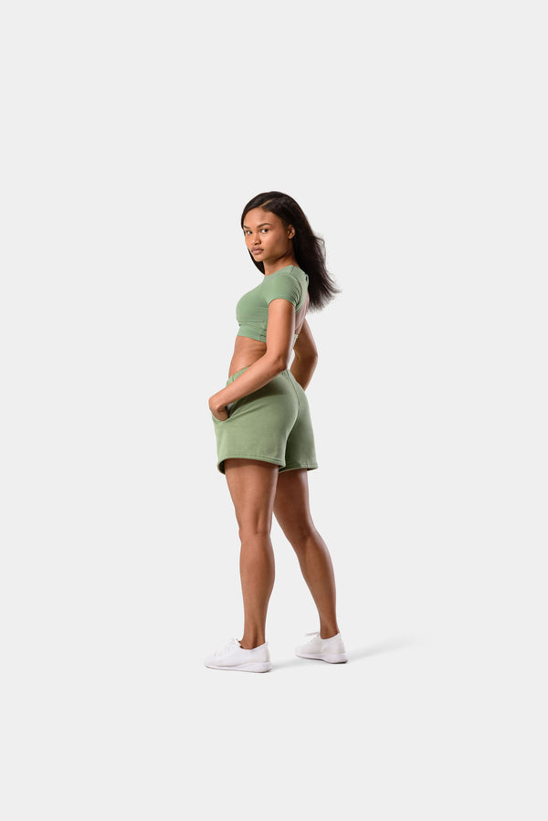 CozyTec Sweatshorts - Loden Frost