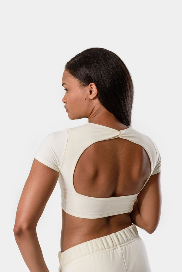 Isla Short Sleeve Top - Gardenia