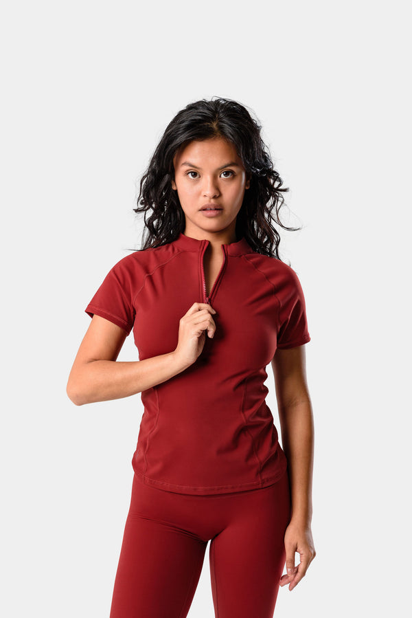 Mia Short Sleeved Top - Sun Dried Tomato