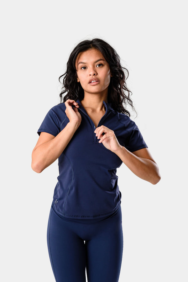 Mia Short Sleeved Top - Dark Iris
