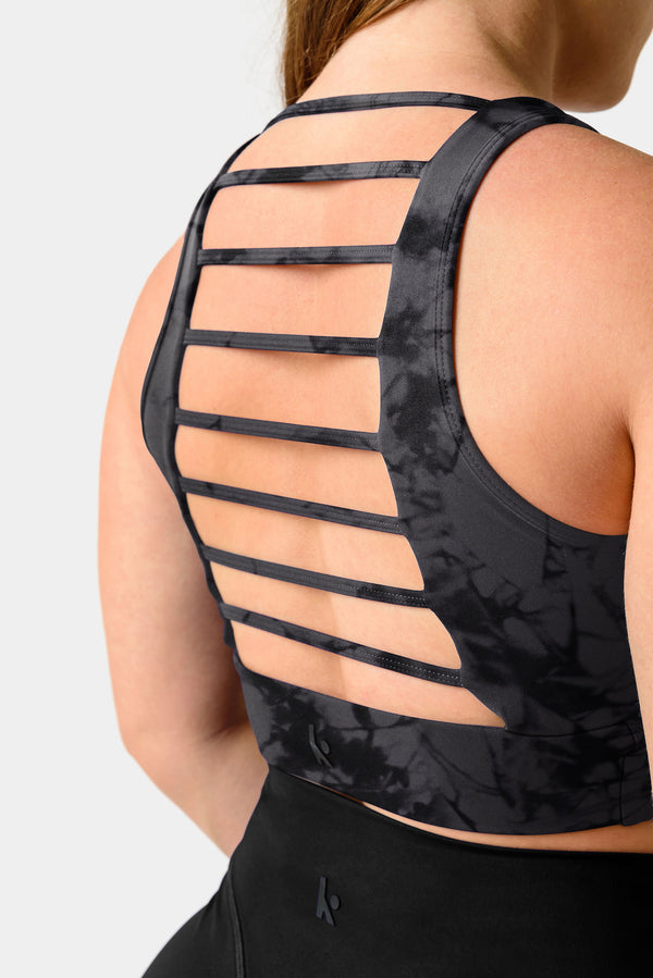 Hannah Tank Top Sports Bra - Dark Matter Print