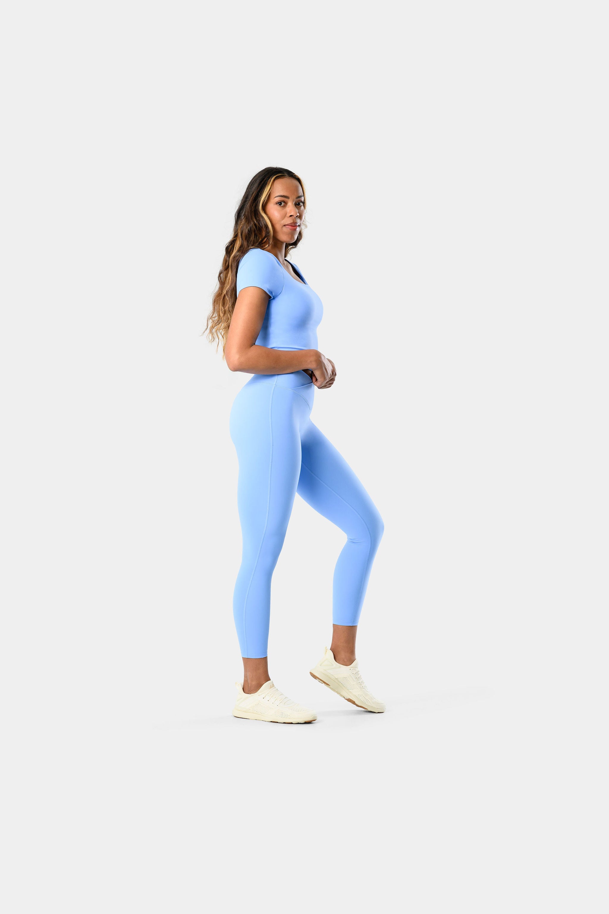 Alura Wrapped Leggings - Baby Blue