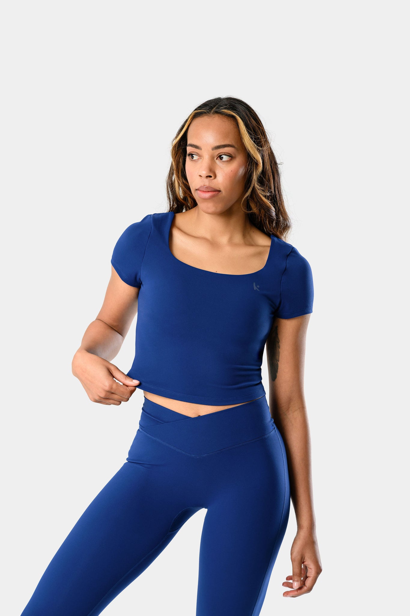 Lila Short Sleeve Top - Royal Blue