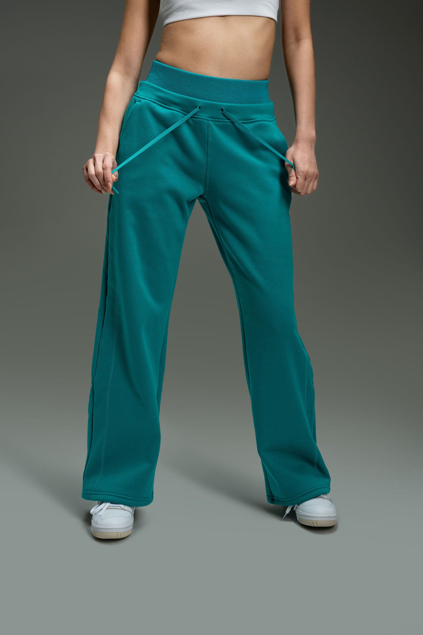 CozyTec Wide Leg Sweatpants 30" - Tropical Teal