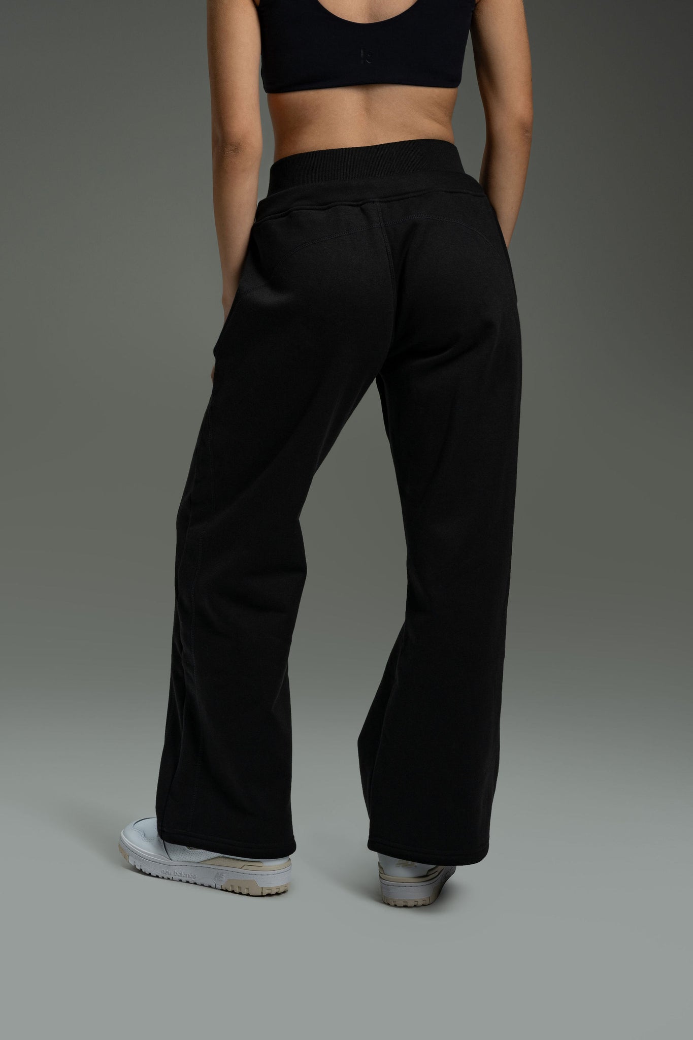 CozyTec Wide Leg Sweatpants 30"  - Black