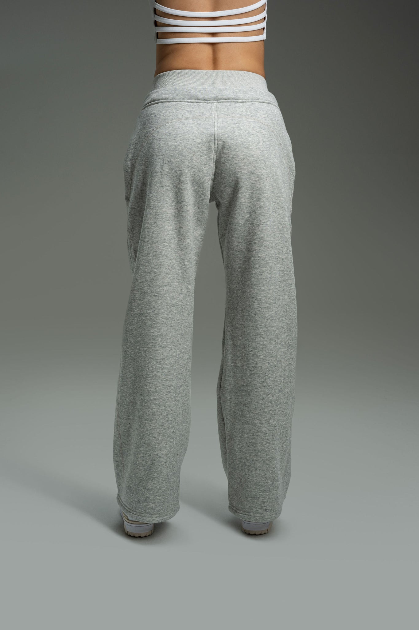 CozyTec Wide Leg Sweatpants 30" - Heather Grey