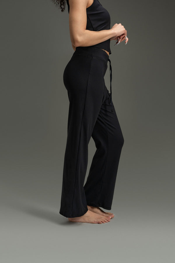 Regular Rib Relaxed Pants 30
