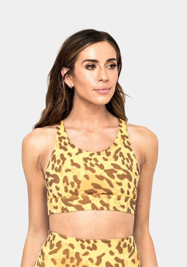 Serenity Sports Bra - Savana Print